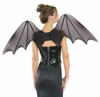 Chiffon Bat Wings Black