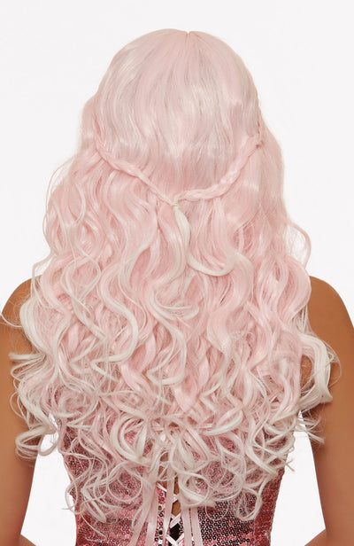 Light Pink White Ombre Wig