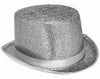 Glitter Mesh Top Hat Silver