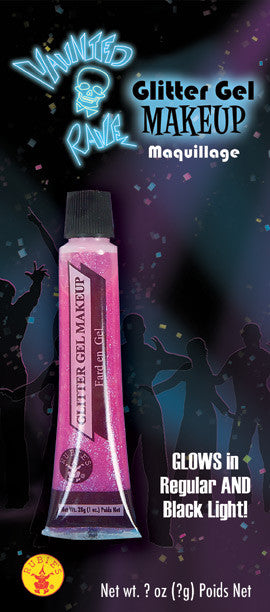 Black Light Pink Glitter Gel