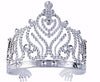 Plastic Tiara with Combs Silver