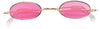70's Oval Glasses Pink