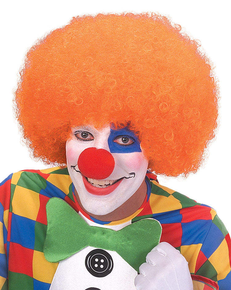 Clown Wig Neon Orange