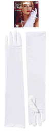 Long Nylon Gloves White