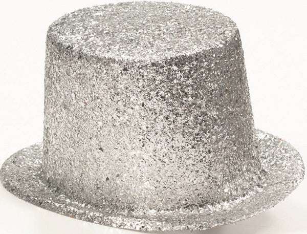 Glitter Top Hat Silver
