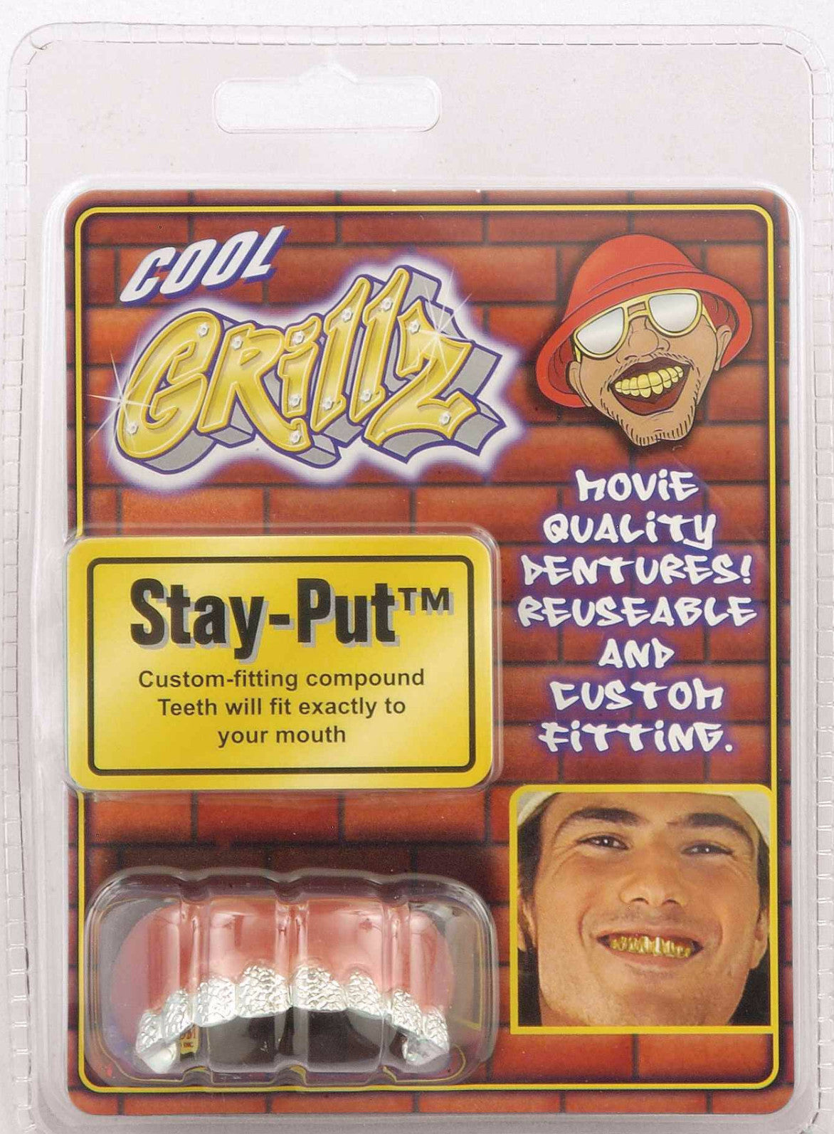 Grillz Teeth Silver Diamond Cut