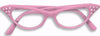 50's Rhinestones Glasses Pink