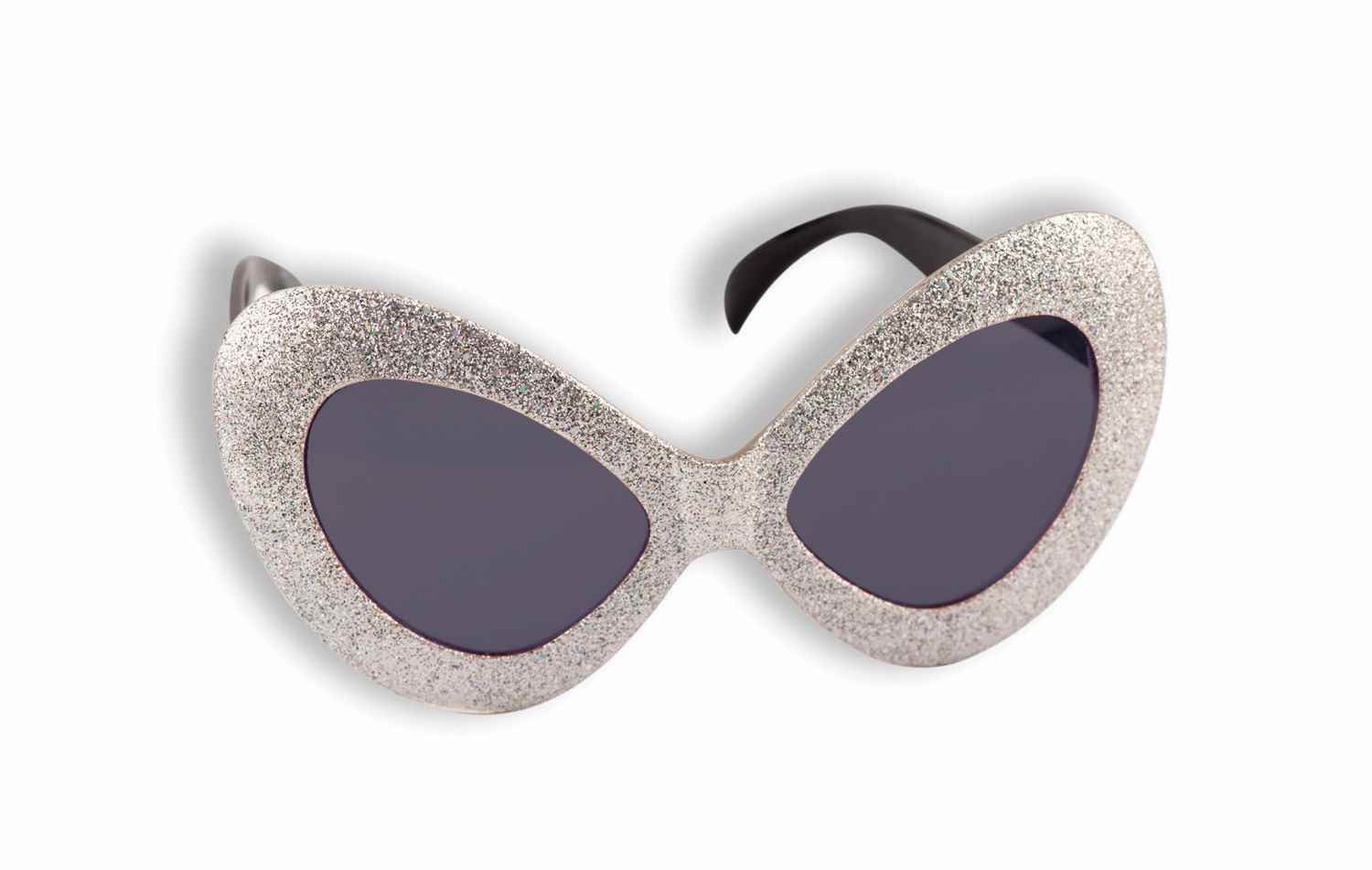 Mod Glitter Glasses Silver