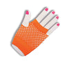 Fishnet Fingerless Gloves Short Orange