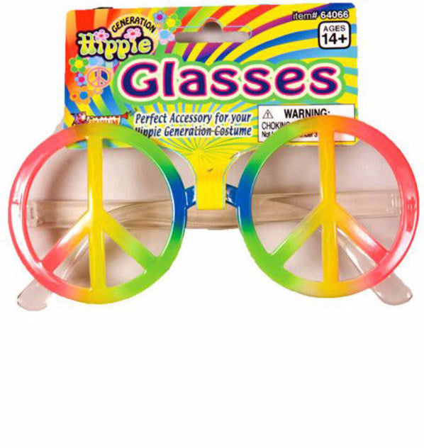 Rainbow Peace Sign Glasses