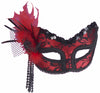Neon Red Lace Mask