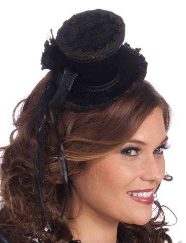 Mini Victorian Steampunk Hat Black