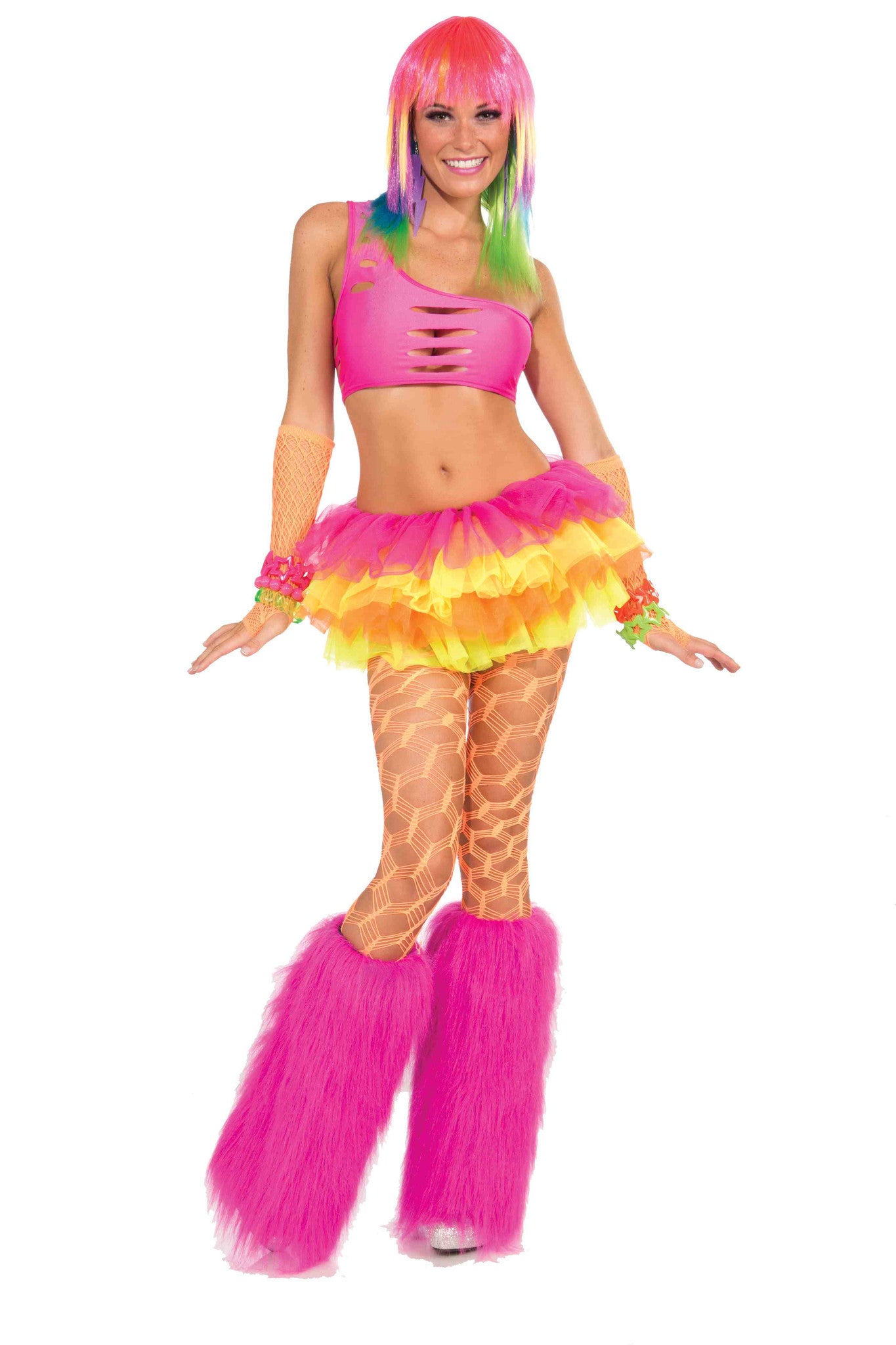 Club Candy Fur Leg Covers Pink