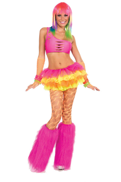 Club Candy Fur Leg Covers Pink