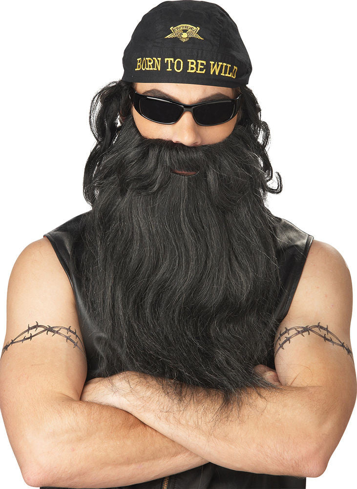 Biker Beard and Moustache