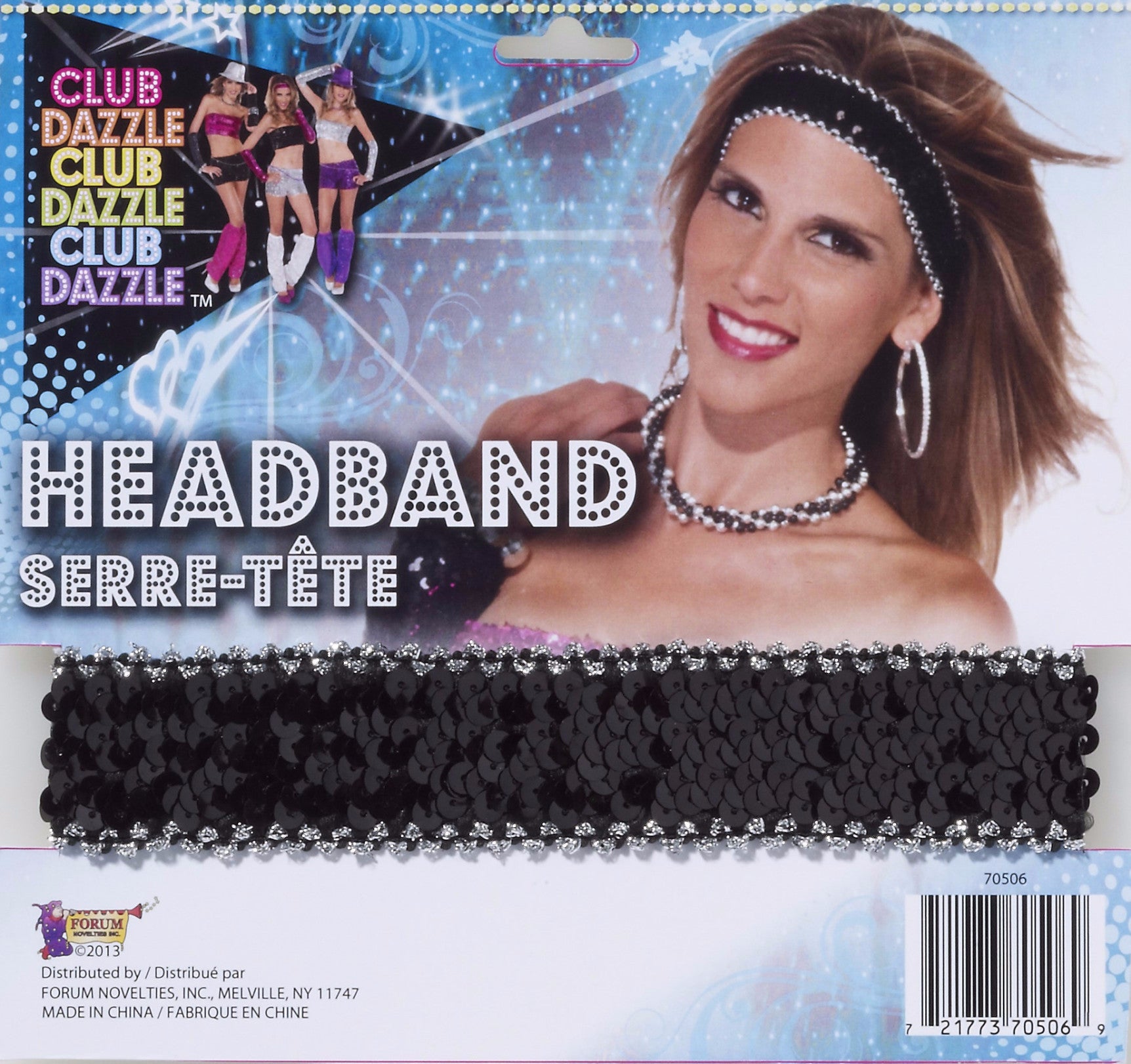 Headband Black Sequin
