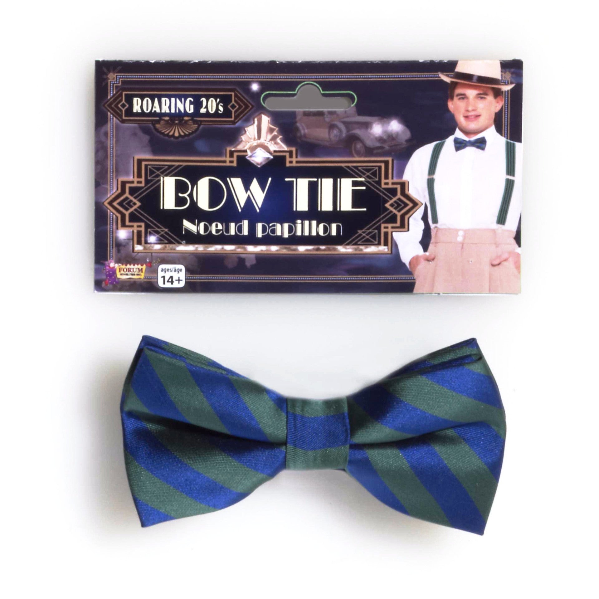 Striped Bowtie Green/Blue