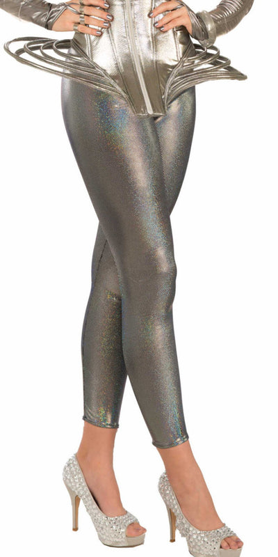 Futuristic Leggings Silver