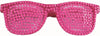 80's Neon Rhinestone Glasses Pink