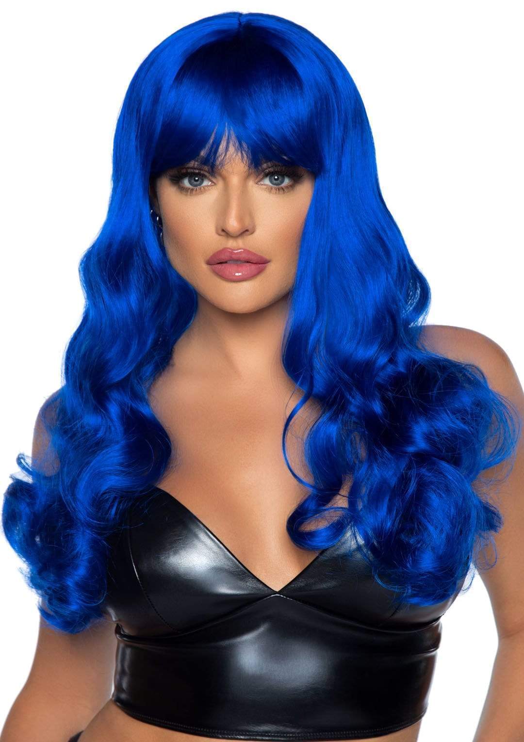 Misfit Long Wavy Bang Wig Blue