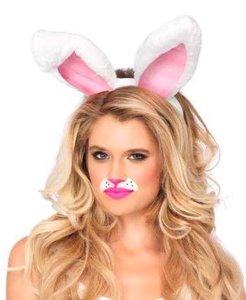Plush Bunny Ears White