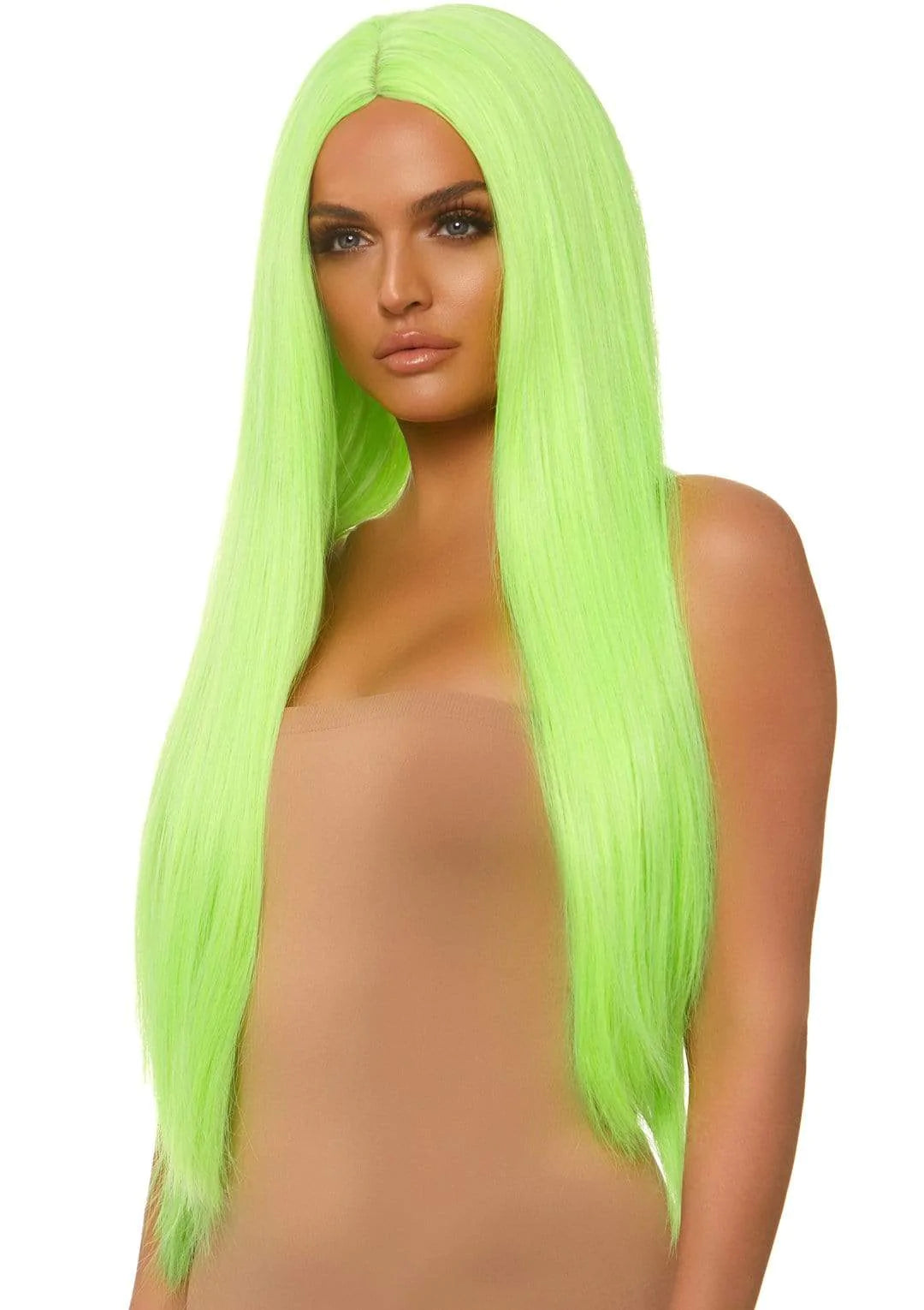 33" Long Straight Center Part Wig