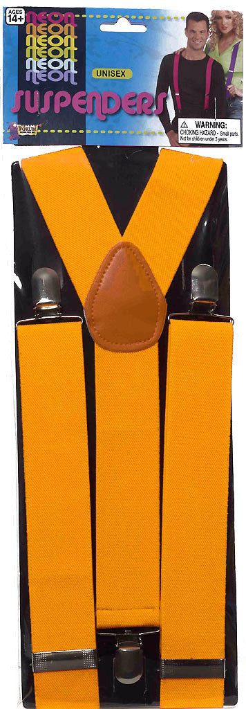 Neon Orange Suspenders