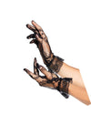 Wrist Length Lace Gloves Black
