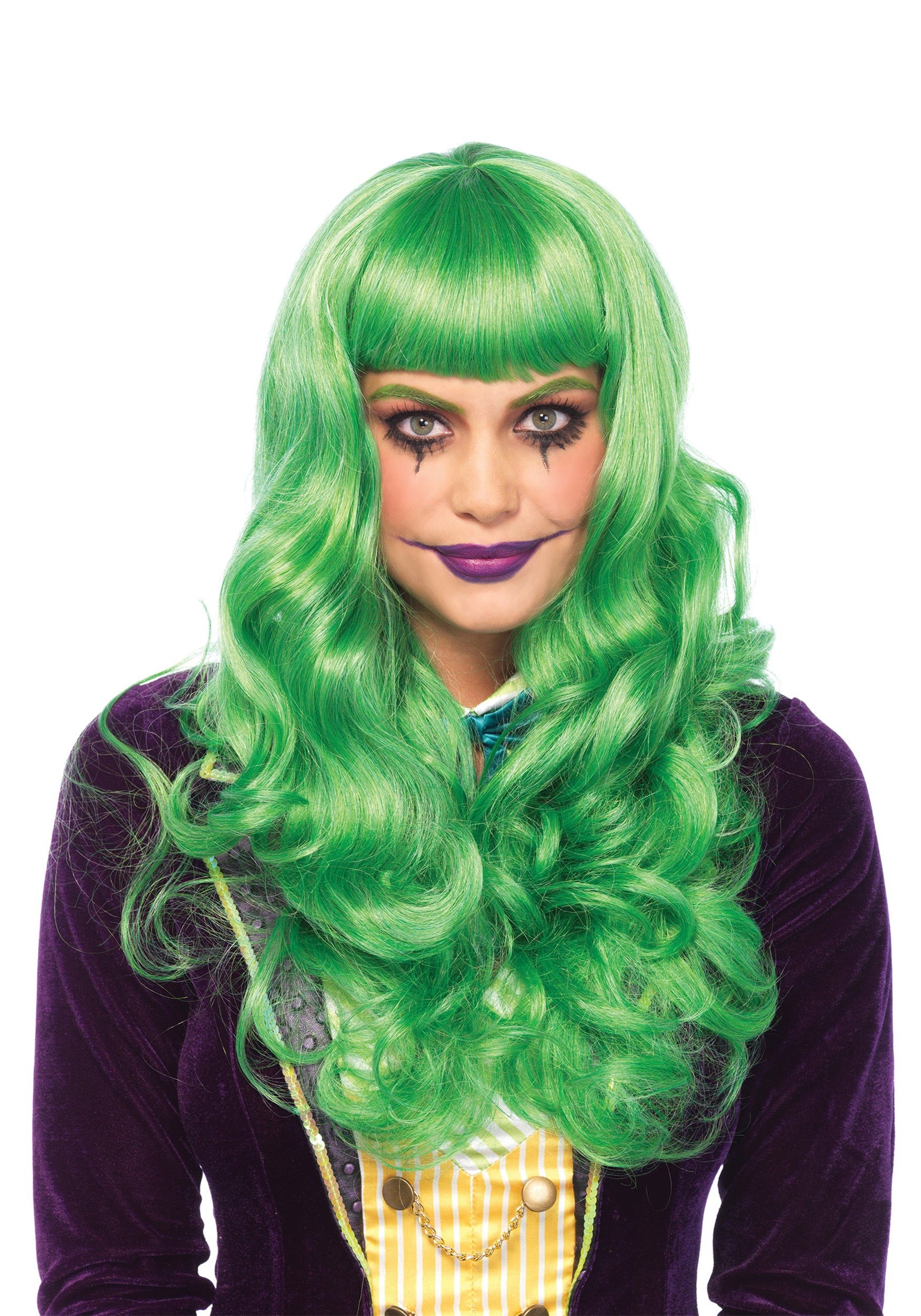 Misfit Long Wavy Bang Wig Green
