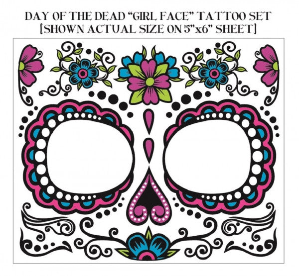 Day of the Dead Tattoo Face Female