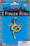 Snake Two Finger Ring Gold