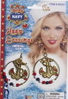 Lady in the Navy Hoop Earrings