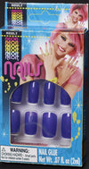 Finger Nails Neon Purple