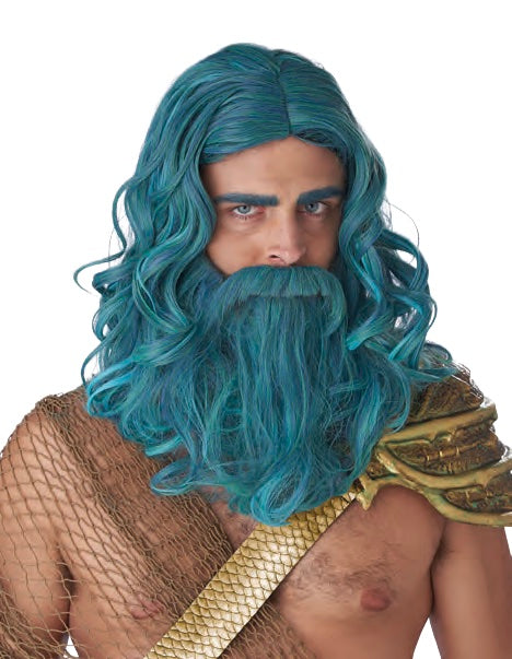 Ocean King Wig & Beard Set