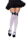 Bow Top Stockings White Plus Size