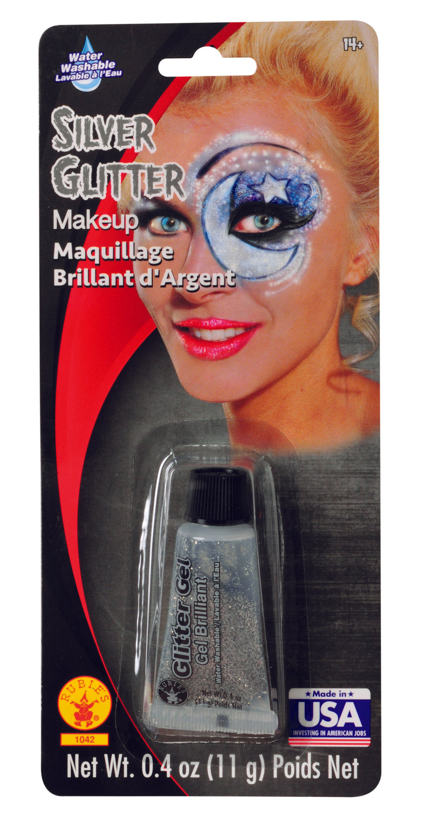 Silver Glitter Gel Makeup