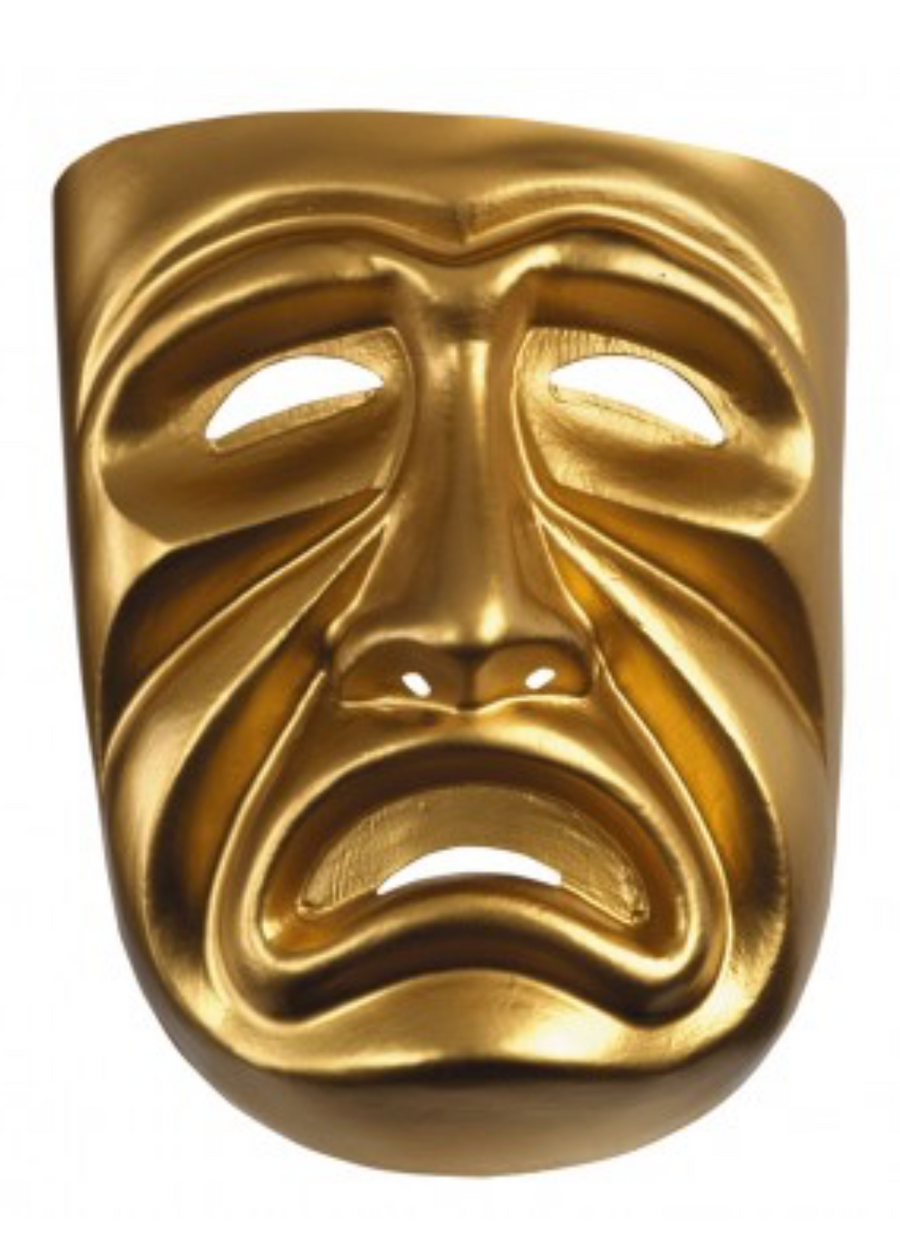 Gold Tragedy Mask
