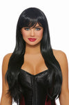 Long Layered Black Wig