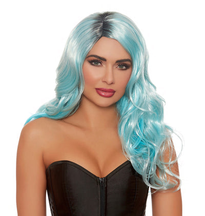 Dip Dye Long Wavy Wig