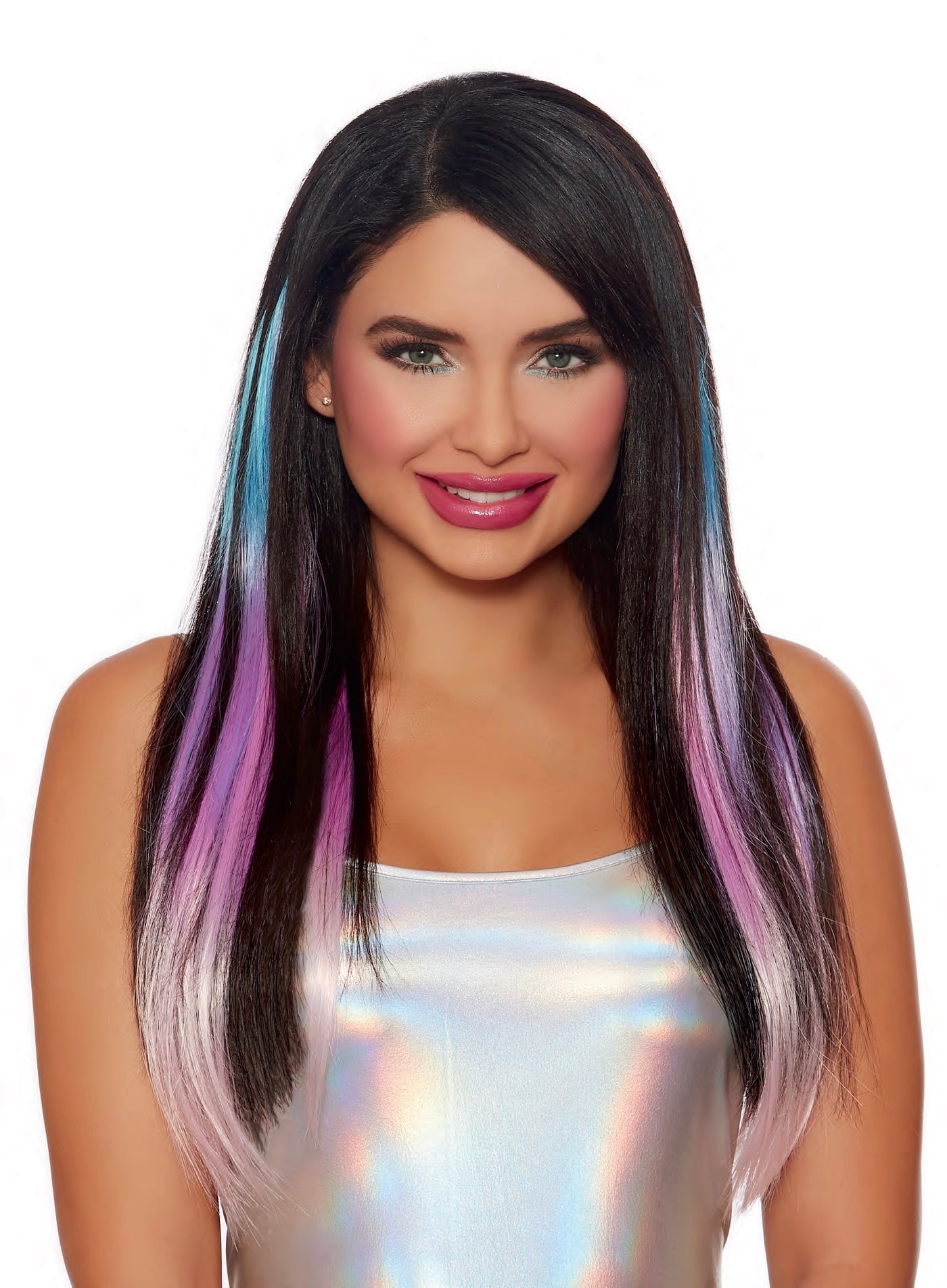 Long Straight Ombré Layered Three-Piece Hair Extensions