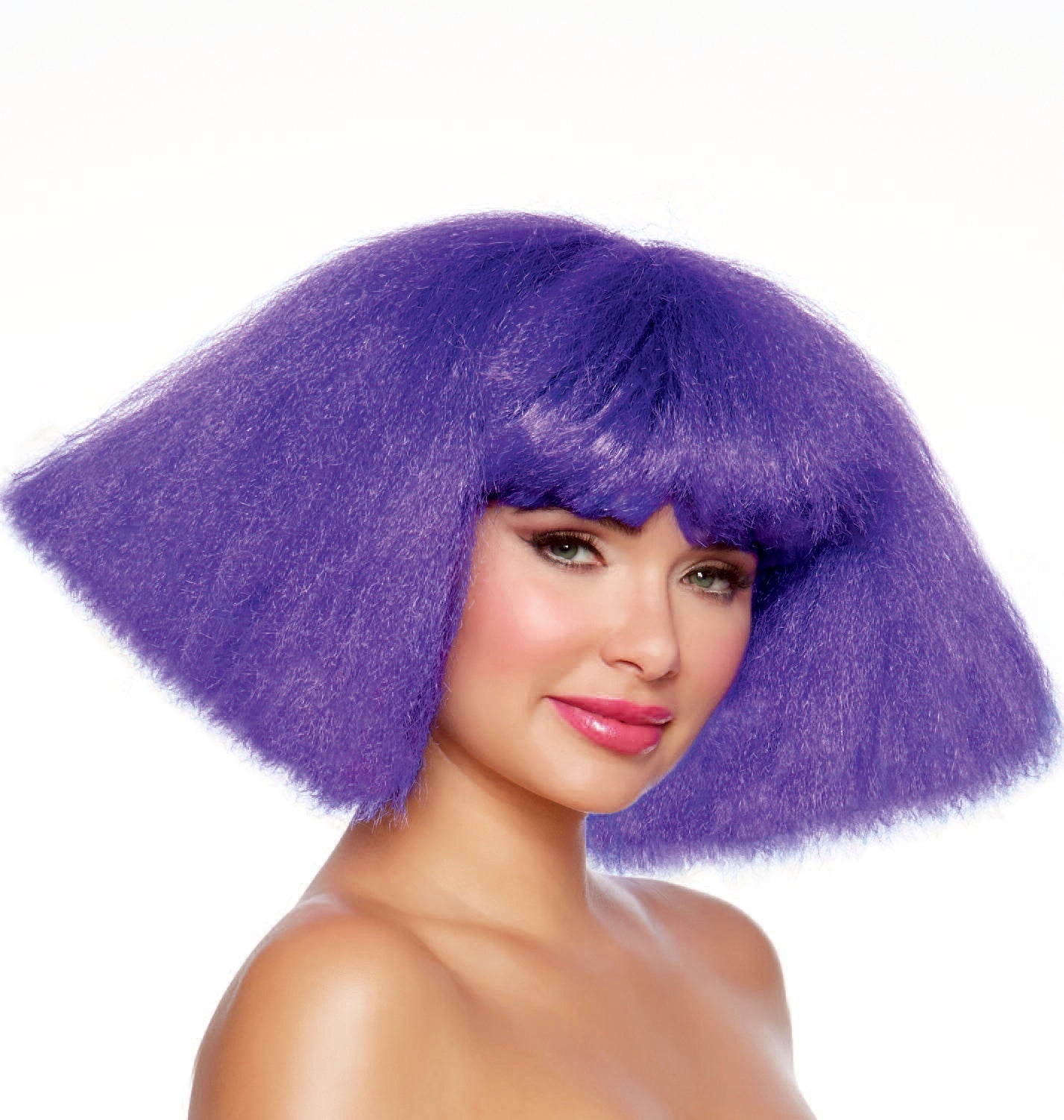 Crimped Wedge Bob Wig