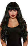 Long Curly Wig with Tinsel