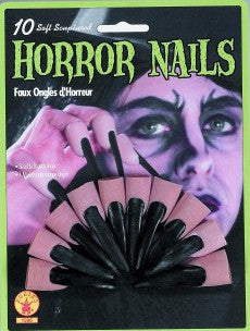 Rubber Horror Nails Black