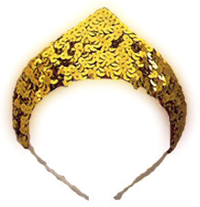 1 Point Sequin Tiara Gold