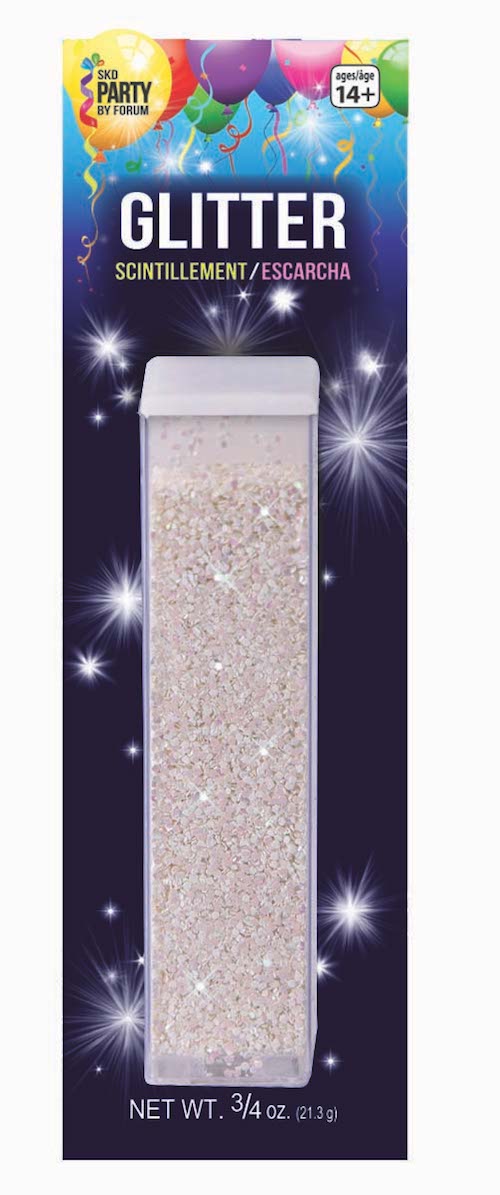 3/4 oz Tube Glitter White Iridescent
