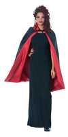 45" Reversible Taffeta Cape Black/Red