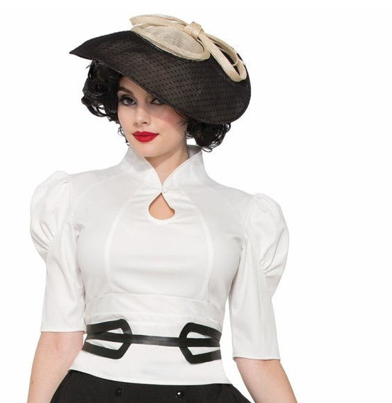 1940's White Gathered Shirt