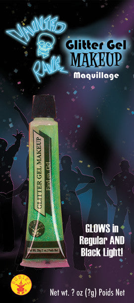 Black Light Green Glitter Gel