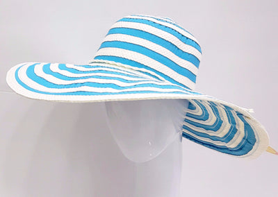 Two Tone Striped 5'' Wide Brim Swinger with Twisted Band