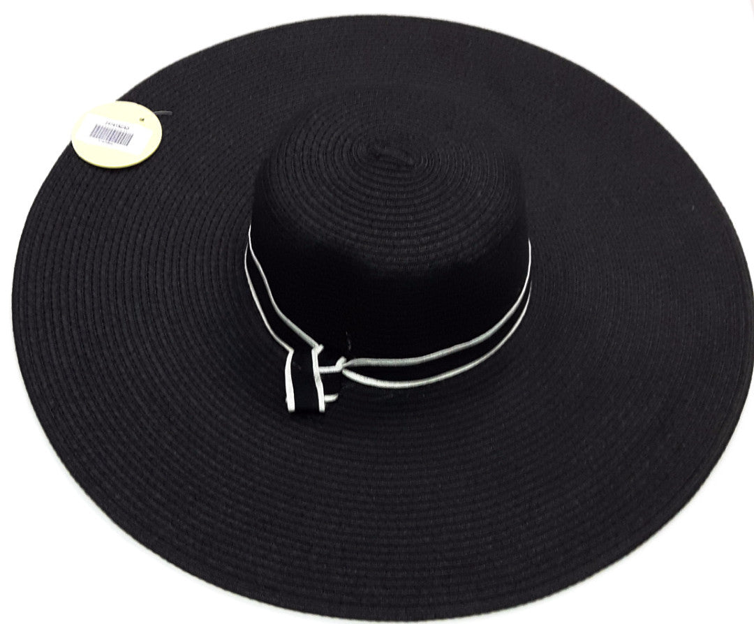 Braid Wide Brim Swinger with Ribbon Band 6'' Brim